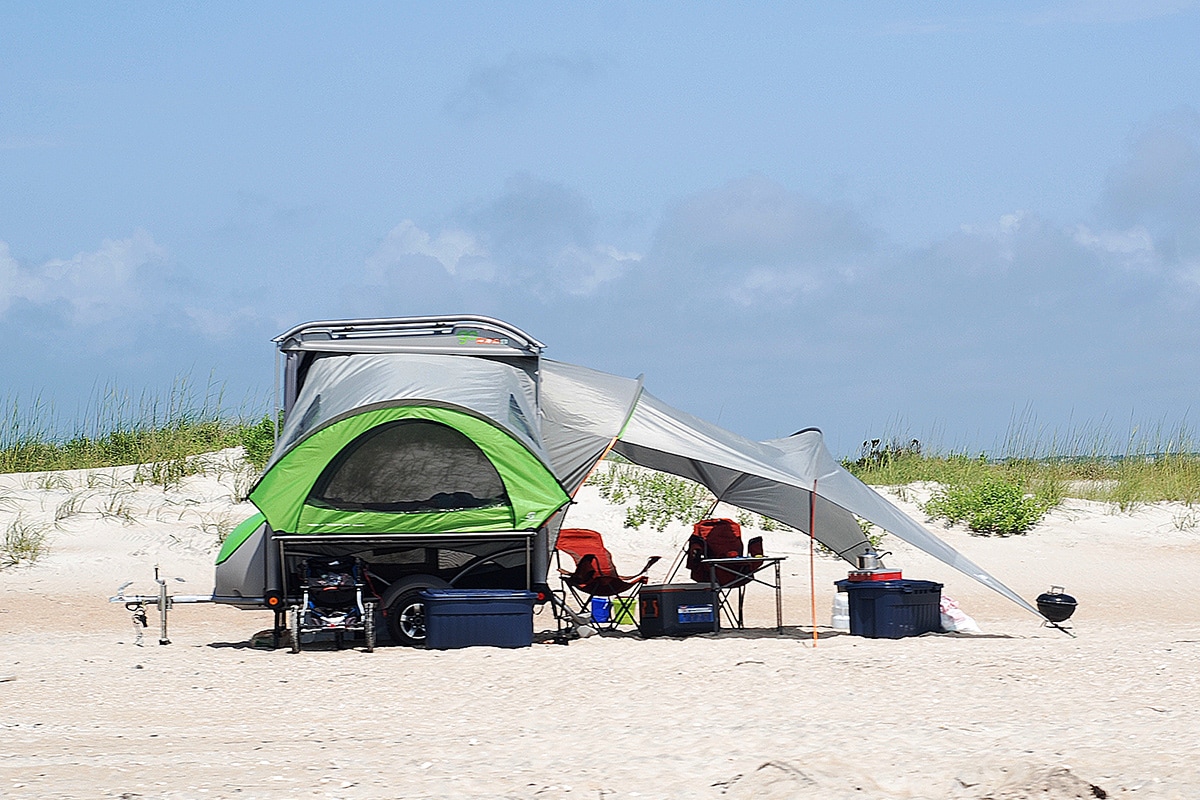 Kamperen op het strand