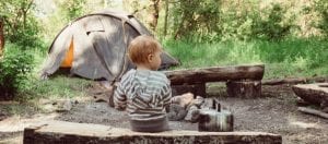 camping with your baby on campsite