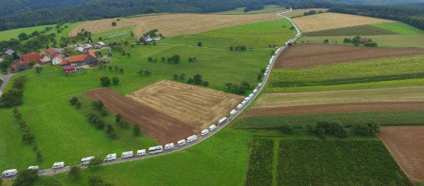 WoMo Konvoi Luchtfoto