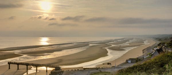 Coucher du soleil sur Omaha Beach