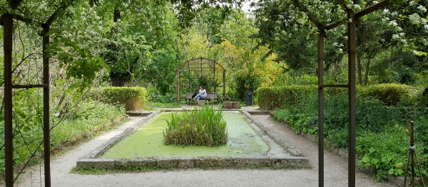 De botanische tuin in Montpellier 