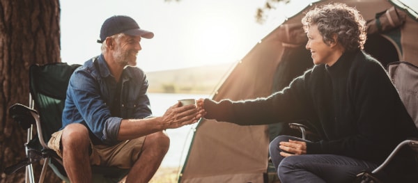 Kaffee auf dem Campingplatz