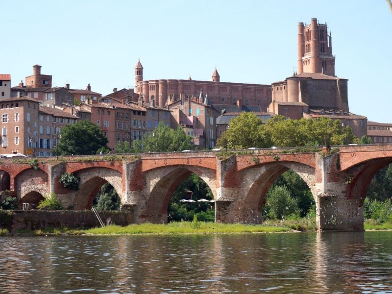 Pont Vieux en de kathedraal van Albi