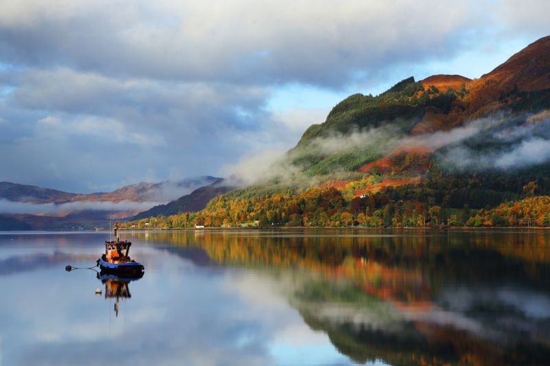 Schotlands hooglanden in de herfst