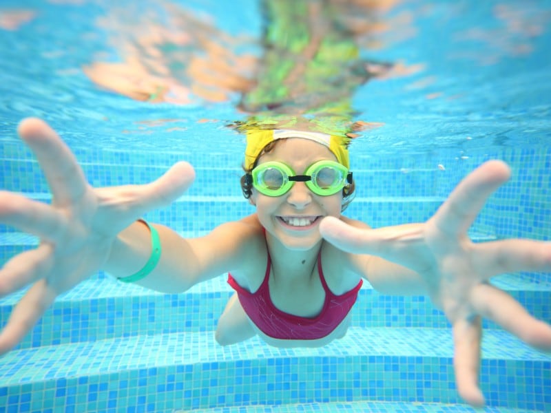 Many campsites in Italy have the rule that a swim cap is compulsory in the pool.