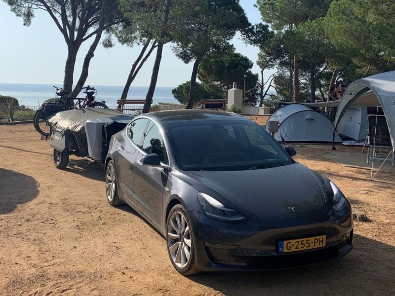 Vouwwagen en Tesla