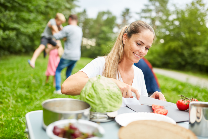 Campingtafel, koken