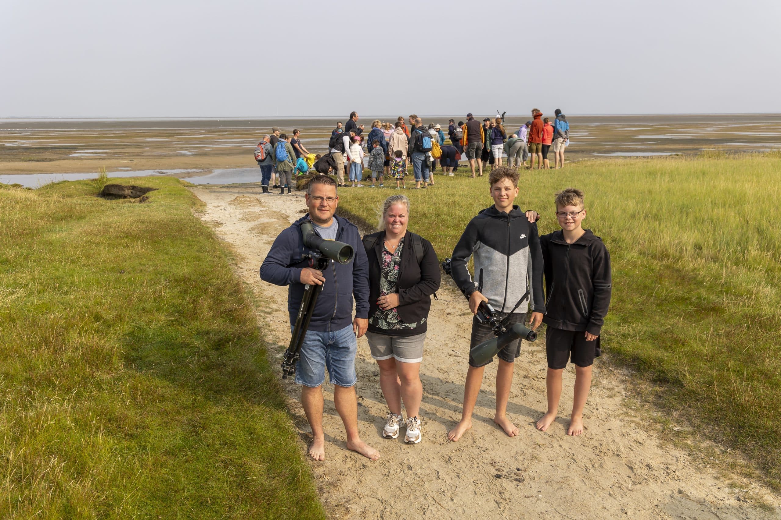 Familie voor nationaal park Waddenzee