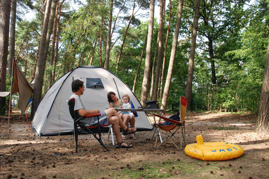campingplaats in het groen