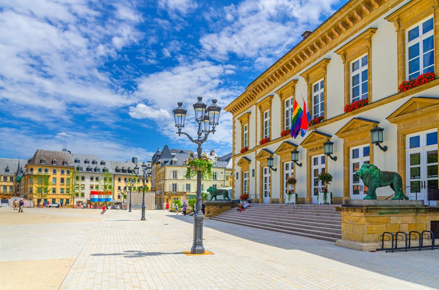 Het stadhuis van Luxemburg-Stad aan Place Guillaume II